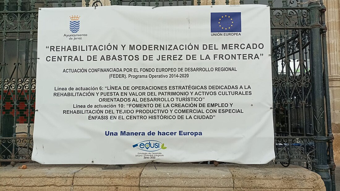 Cartel Obra Mercado Abastos