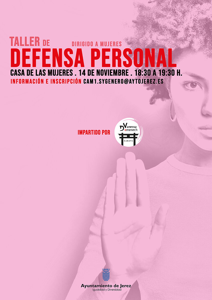 Cartel Sesión de Defensa Personal dirigido a Mujeres