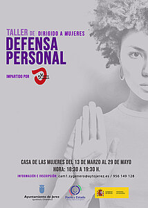 Cartel Taller Defensa Personal dirigido a Mujeres