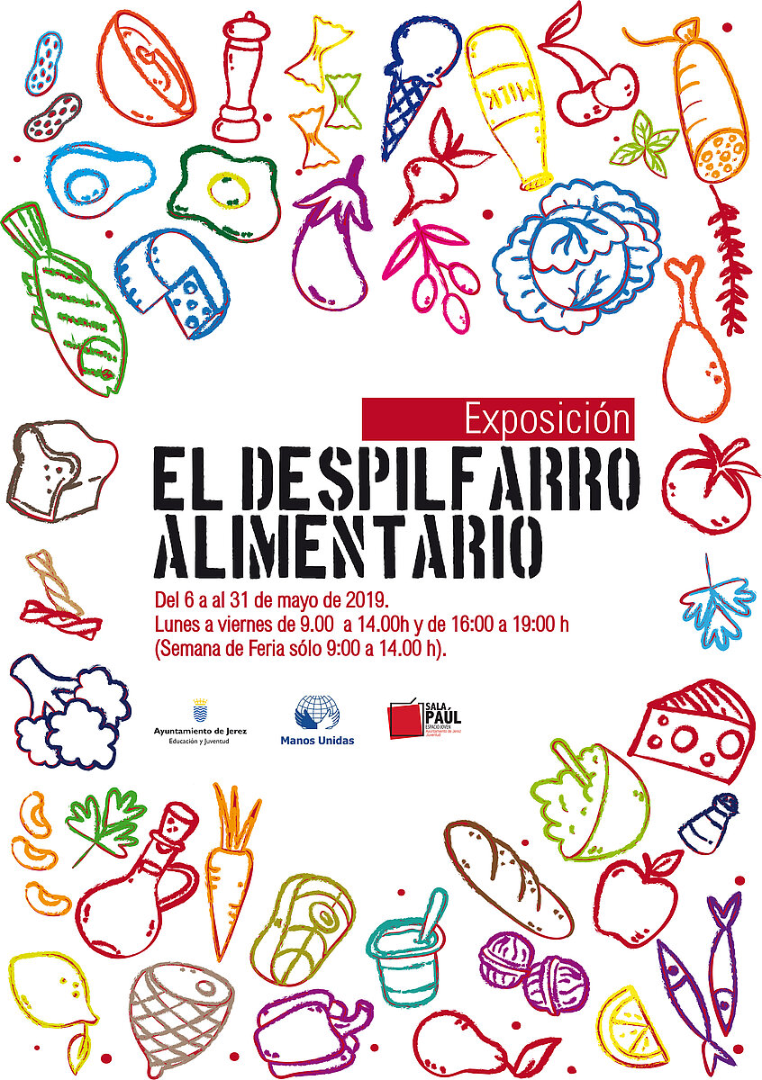 Cartel de la exposición "El despilfarro alimentario 2019"