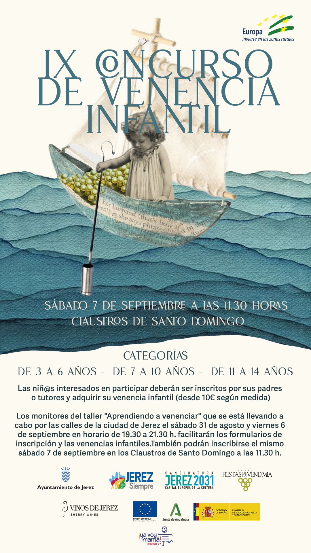 Cartel concurso de venencia infantil