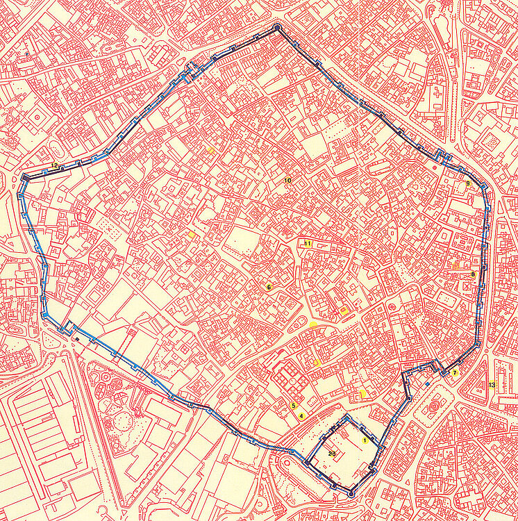 Imagen del plano de la muralla