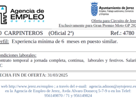 Oferta Agencia Empleo Jerez