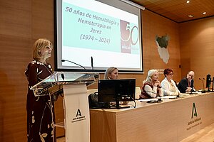 La alcaldesa durante el acto