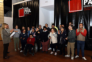 La delegada durante la presentación de la zambomba