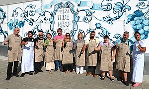 La alcaldesa durante la inauguración