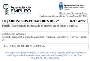 Oferta Agencia Empleo Jerez