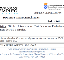 Oferta Agencia Empleo Jerez