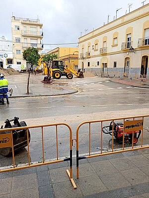 Archivo. Aquajerez ya ha acometió las obras del colector de la plaza del Carbón