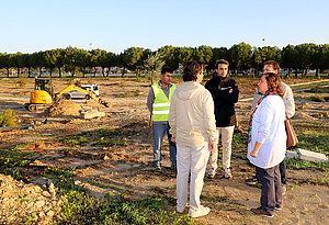 La delegada durante la visita