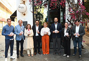 La alcaldesa durante la presentación de la campaña