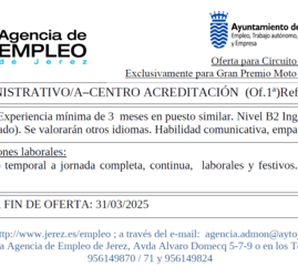 Oferta Agencia Empleo Jerez