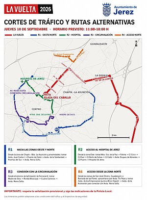 Cartel Plan de Tráfico Vuelta Ciclista