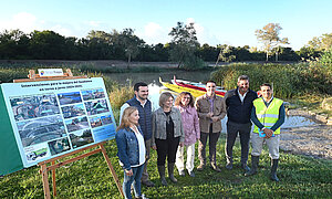 La alcaldesa y el delegado territorial de Agricultura visitan las obras del río Guadalete