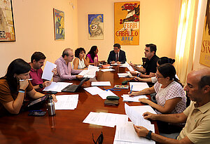 El delegado durante la reunión