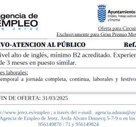 Oferta Agencia Empleo Jerez