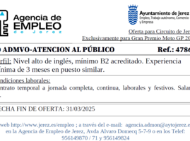 Oferta Agencia Empleo Jerez