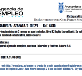 Oferta Agencia Empleo Jerez