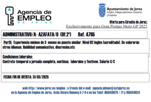 Oferta Agencia Empleo Jerez