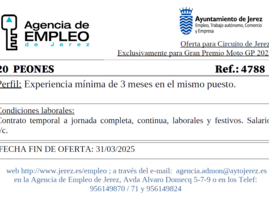 Oferta Agencia Empleo Jerez