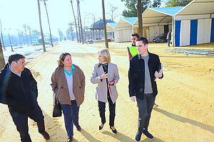 La alcaldesa visita las obras que se están acometiendo en el González Hontoria