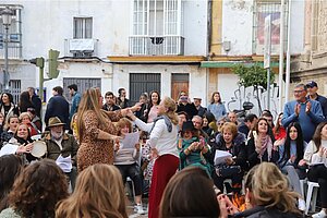 Archivo. Celebración de una zambomba en Jerez