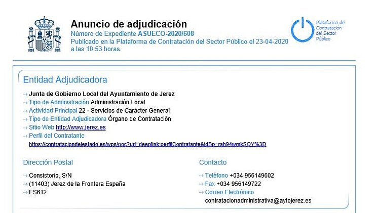 Imagen Anuncio de Adjudicación