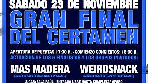 Cartel de la final del certamen musical