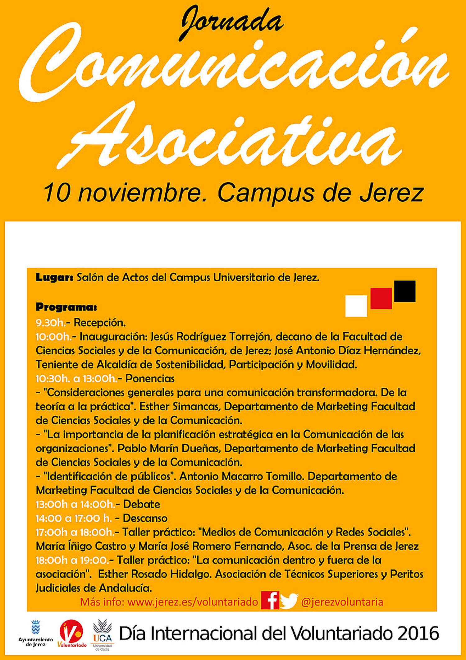 Cartel de la Jornada de Comunicación Asociativa