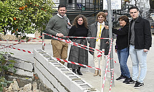 La alcaldesa durante su visita a Torremelgarejo