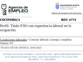 Oferta Agencia Empleo Jerez