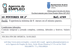 Oferta Agencia Empleo Jerez