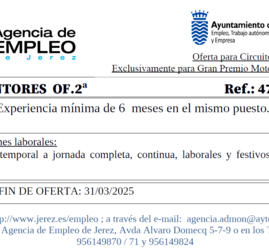 Oferta Agencia Empleo Jerez