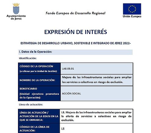 EXPRESIÓN DE INTERÉS          LA8-08.01