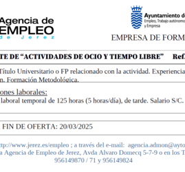 Oferta Agencia Empleo Jerez