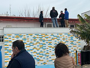 Nela García ha visitado los centros donde e inicial obas de emergencia