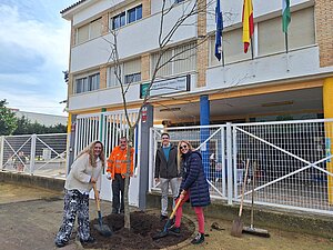 Jaime Espinar durante la plantación