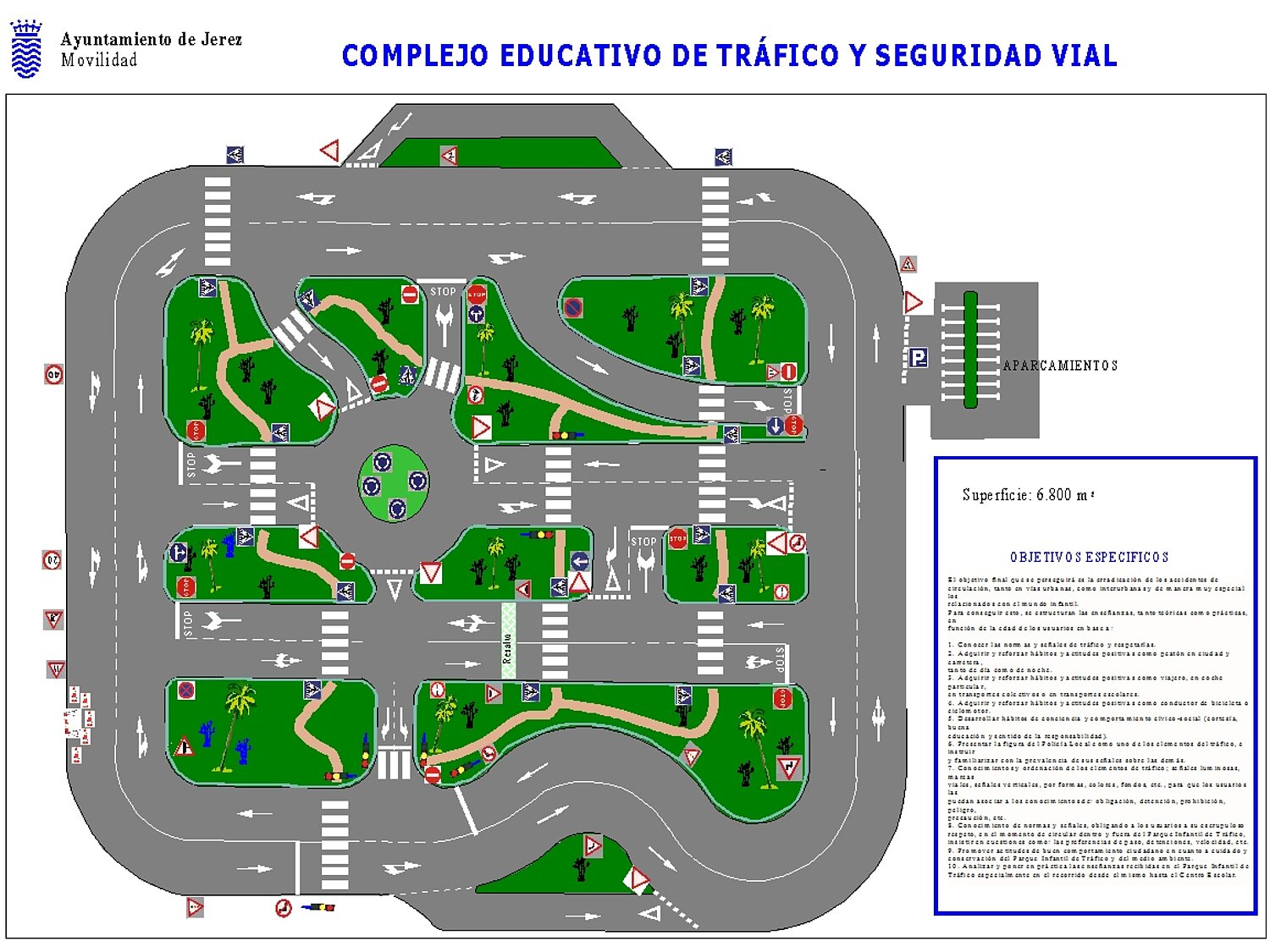 Imagen del plano del parque infantil