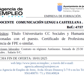 Oferta Agencia Empleo Jerez