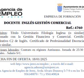 Oferta Agencia Empleo Jerez