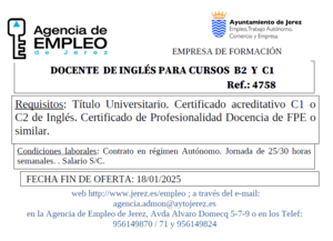 Oferta Agencia Empleo Jerez