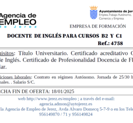 Oferta Agencia Empleo Jerez