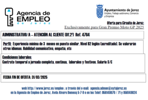 Oferta Agencia Empleo Jerez