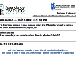 Oferta Agencia Empleo Jerez