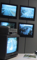Imagen de monitores en la sala de tráfico